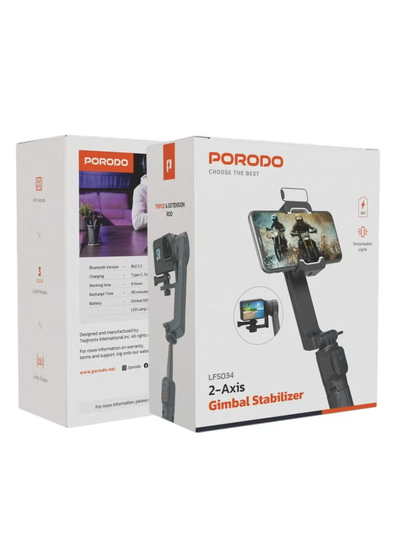 2-Axis Gimbal Stabilizer with 3 Light