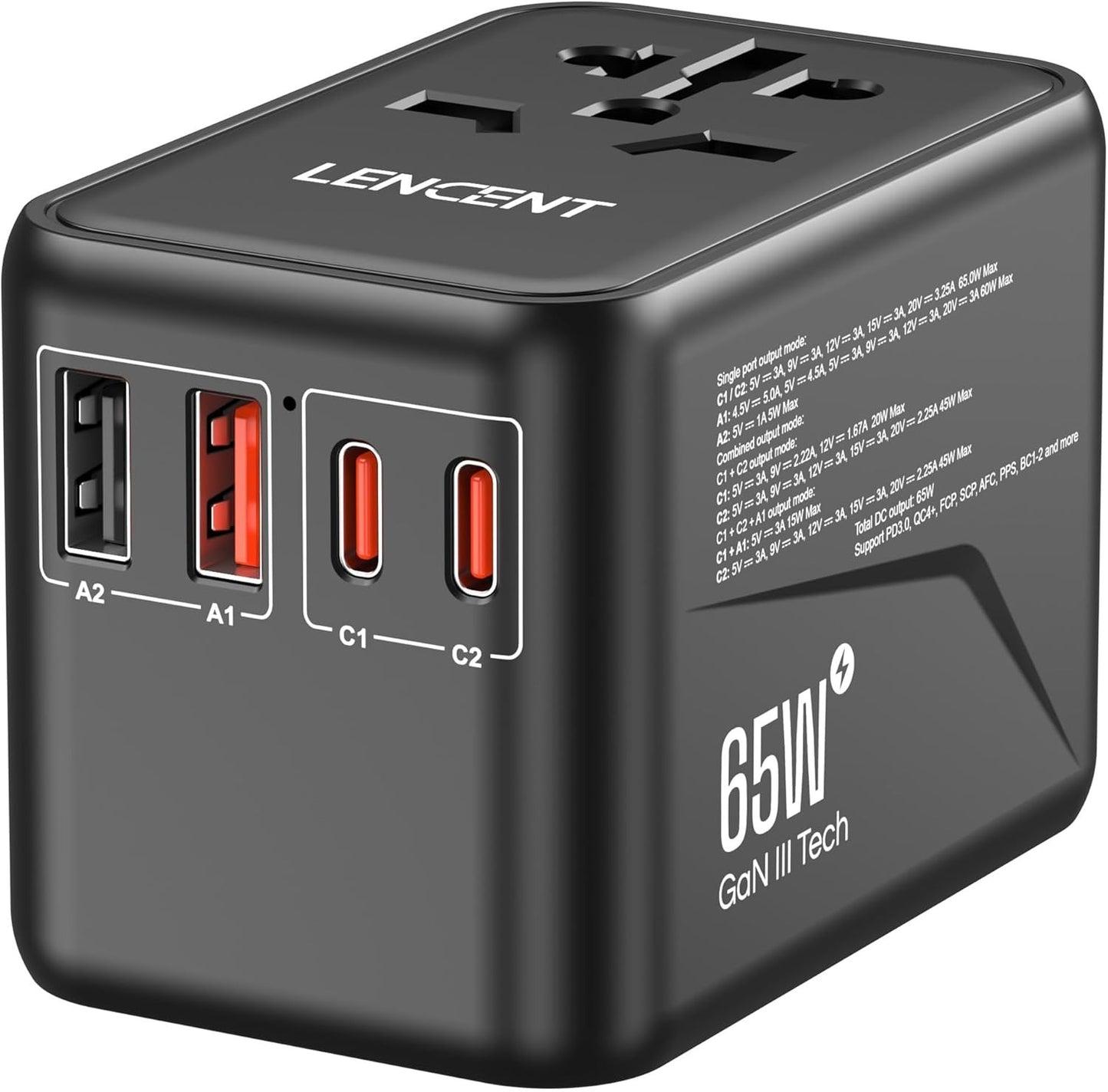 LENCENT Universal Travel Adapter
