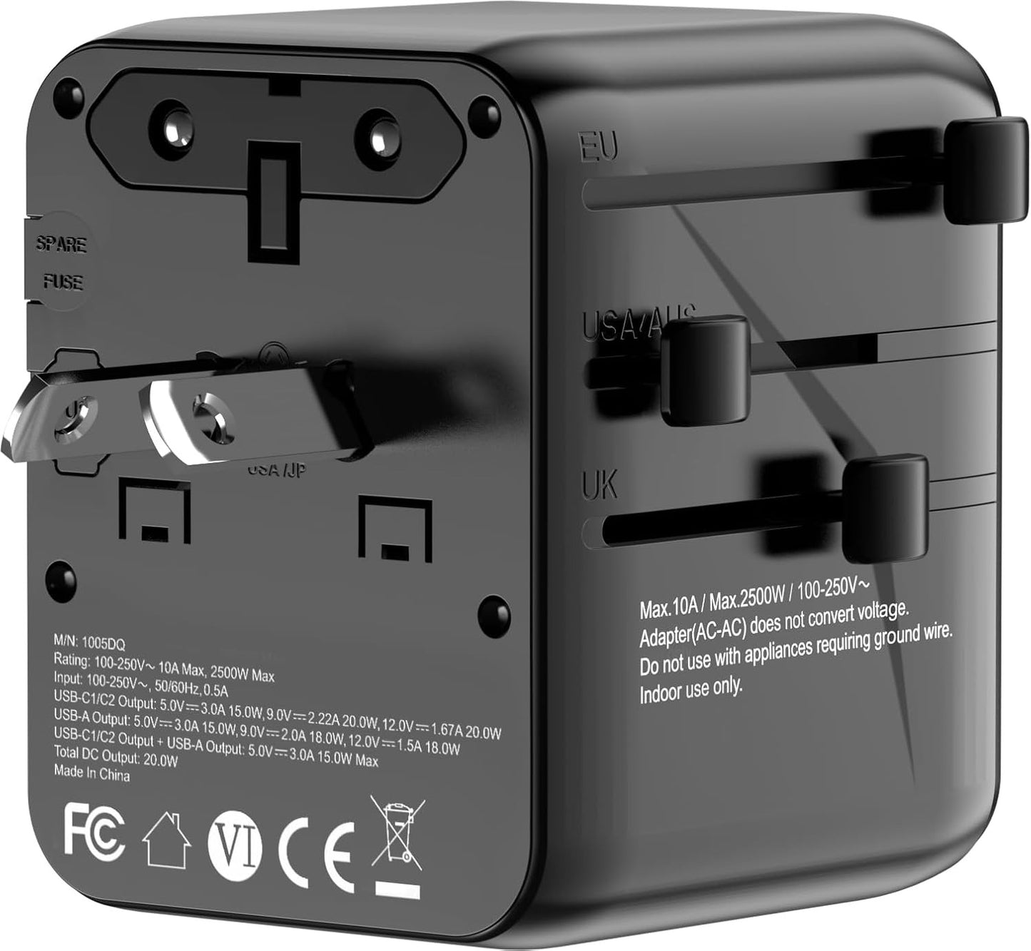 Porodo International Charger PD 20W, GaN Technology, Fast Charger