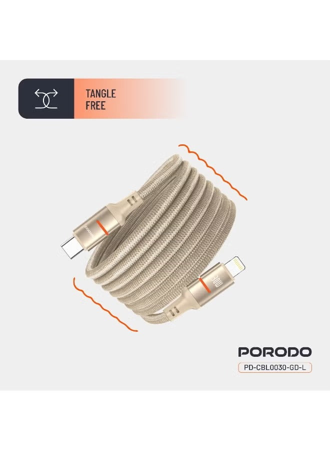 Porodo 30W Type-C to Lightning Braided Cable