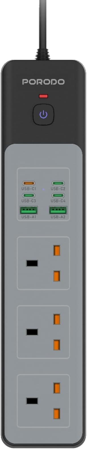 Porodo 3AC 3000W Power Strip