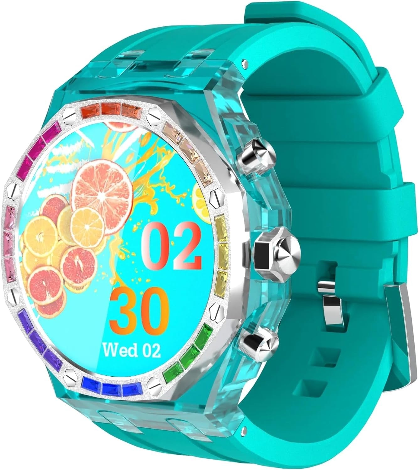 Porodo CristalloAP Smart Watch Transparent dial w/Extra Blue Silicone Band