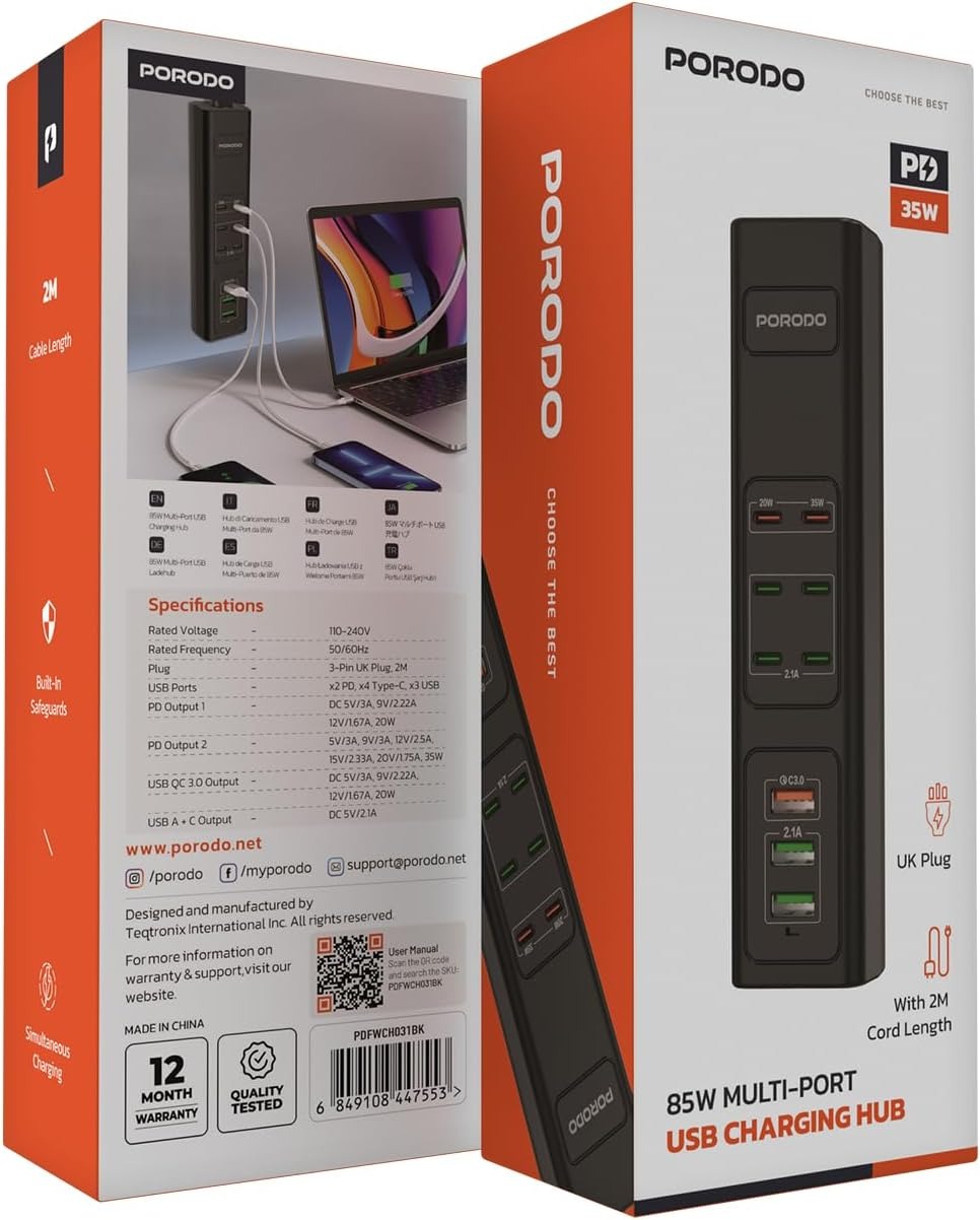 Porodo USB Charging Hub