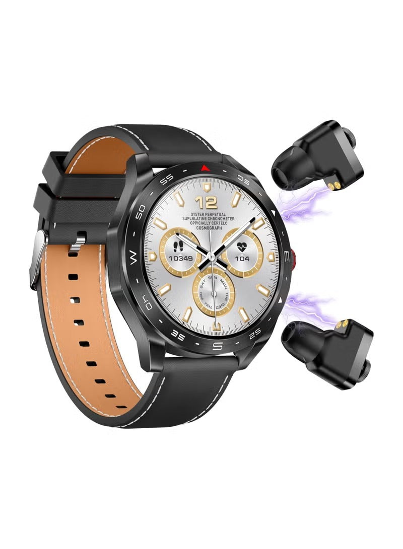 Smart Watch with Earbuds, 1.52” HD Big Screen (Make/Answer Calls)