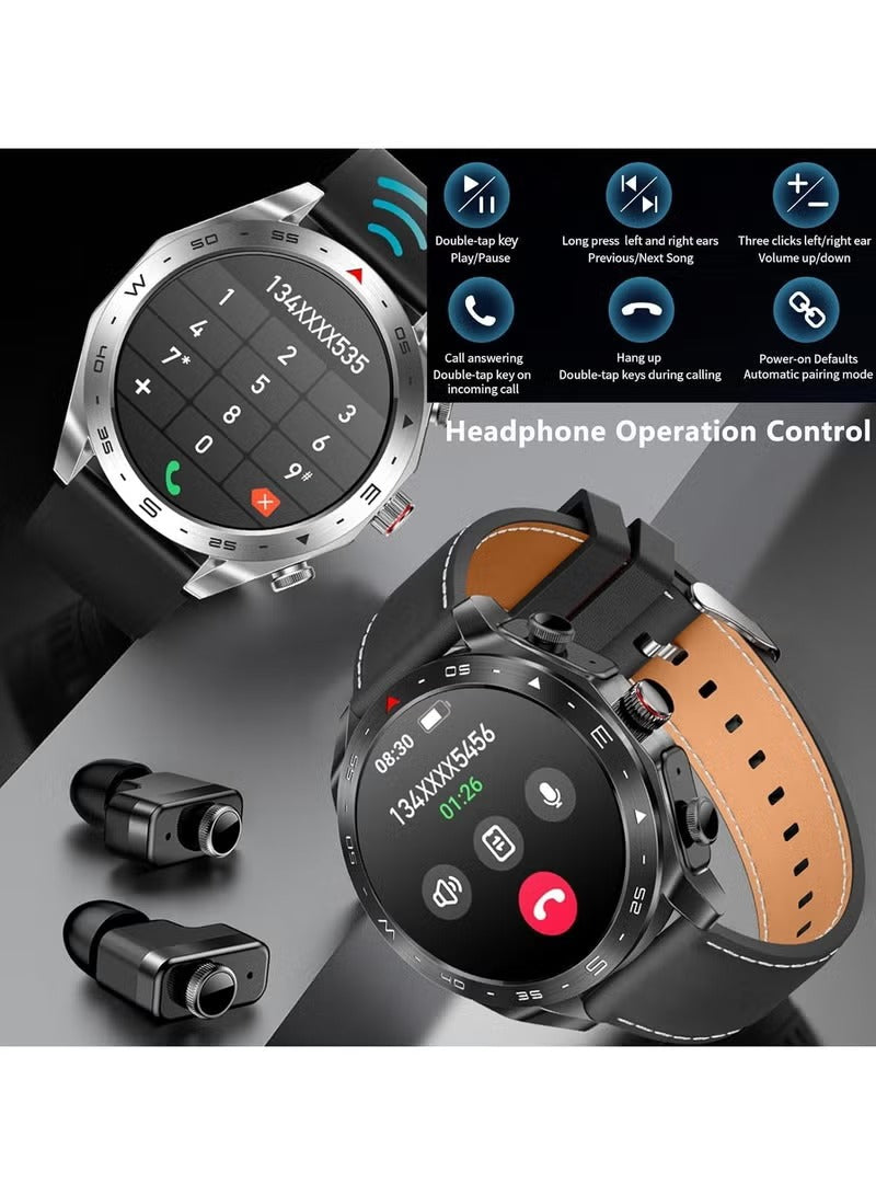 Smart Watch with Earbuds, 1.52” HD Big Screen (Make/Answer Calls)