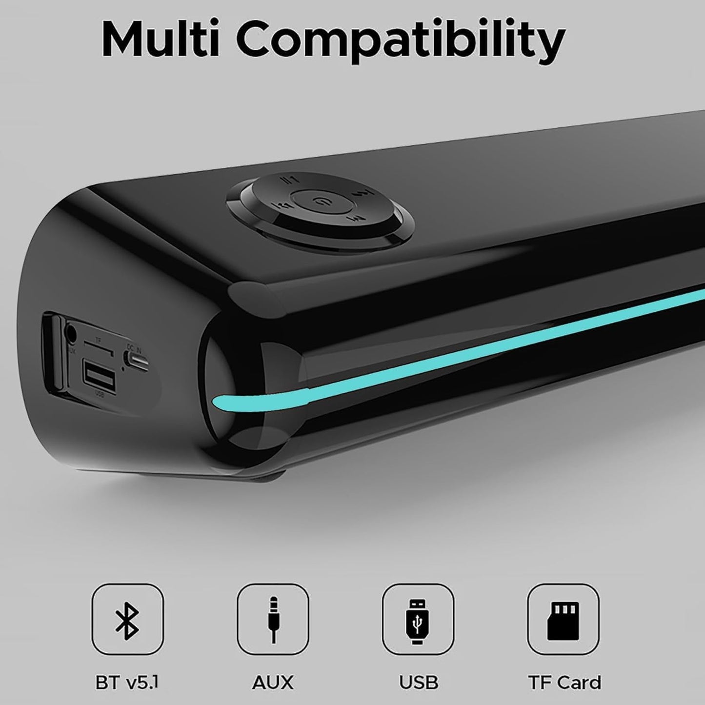 Pro 20W Wireless Bluetooth Sound Bar - Portable