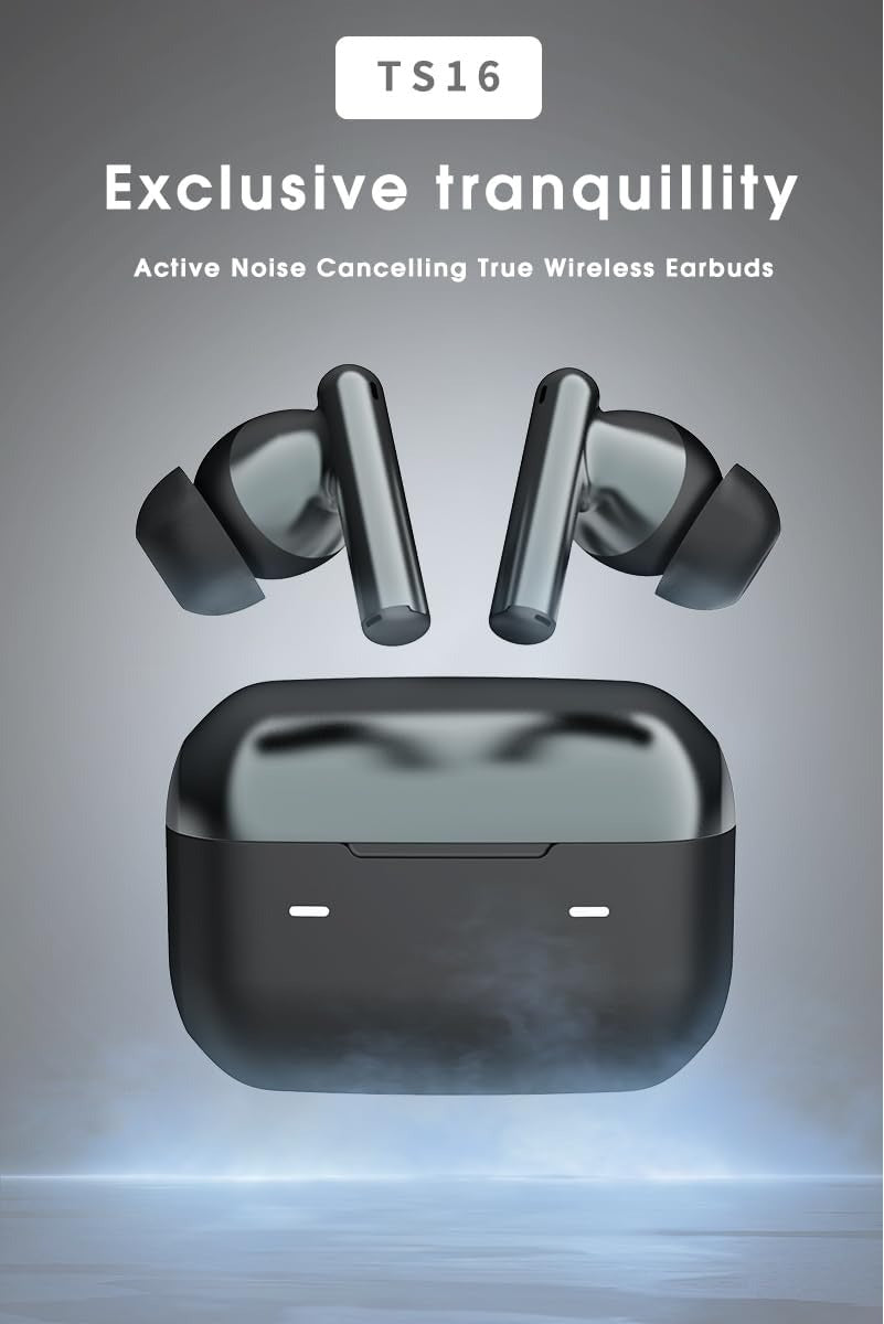 Wireless Earbuds, Bluetooth Headphones with ENC Noise Canceling Translucent Earphones