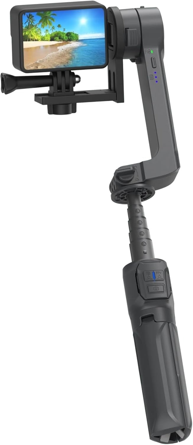 2-Axis Gimbal Stabilizer with 3 Light