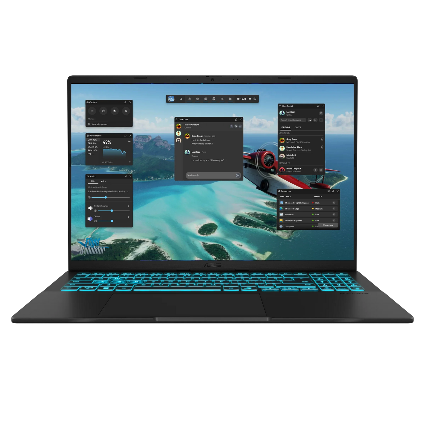 Asus V16 Gaming V3607VU-RP118 Laptop, CORE 7 240H, 16GB RAM, 1TB SSD, RTX4050 6GB 16"WUXGA - DOS (New)
