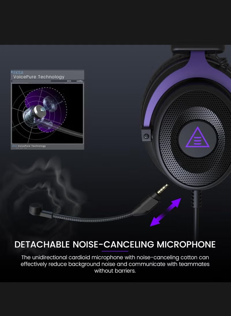 EKSA E900 Headset with Microphone for PC, PS4,PS5, Xbox