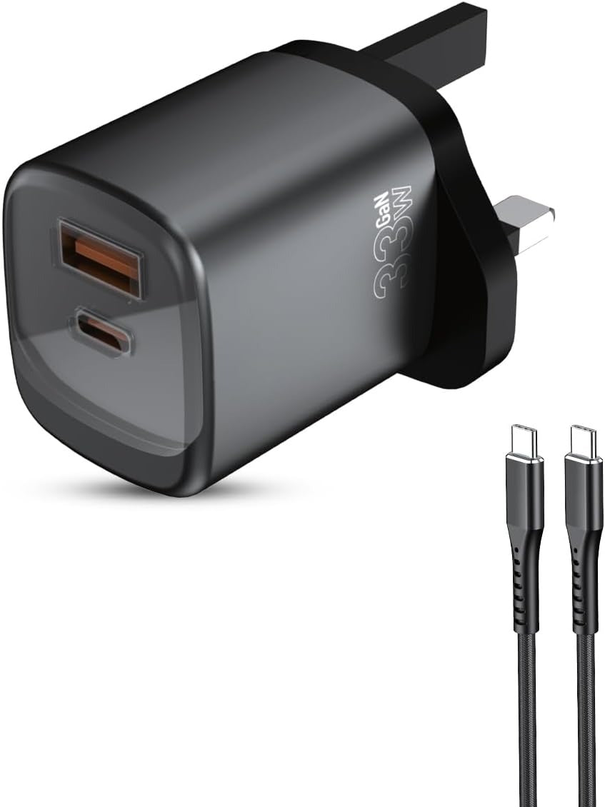 Glassology Ganix PD33W GaN Fast Charger, Dual-Port USB-C