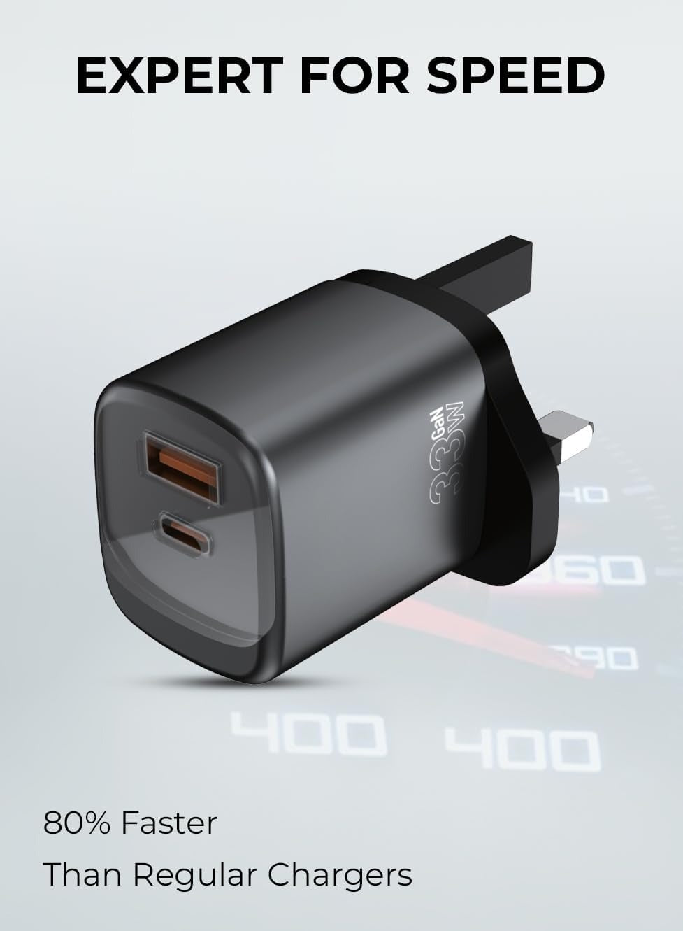 Glassology Ganix PD33W GaN Fast Charger, Dual-Port USB-C