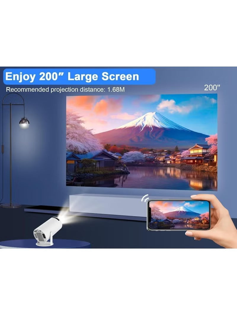 Mini Smart Projector 4K,Movie Projector with Built-in Apps