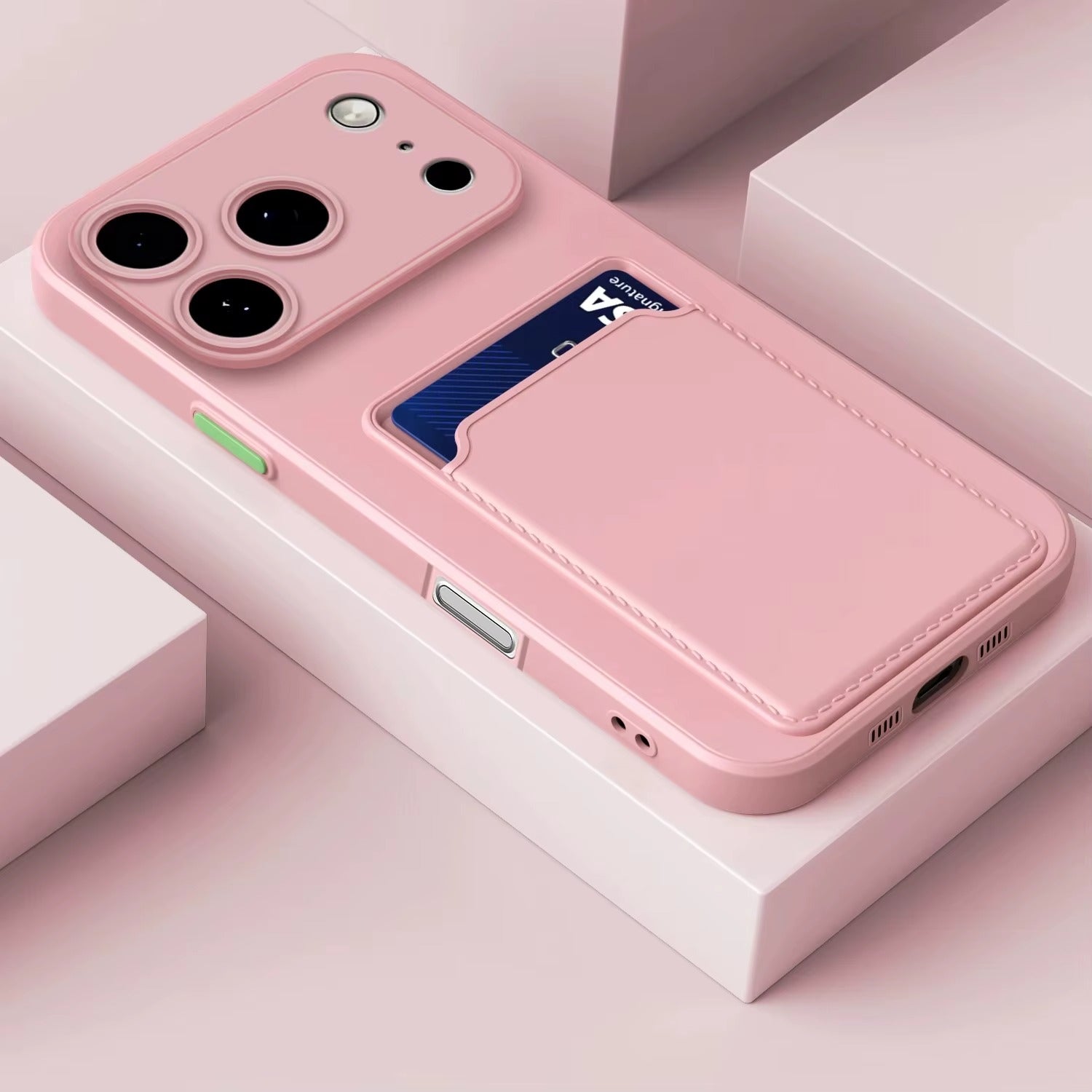 Imitation Silicone Card Slot Cases for iPhone 17 Pro Max Air 13 12 Mini Funda for iPhone 16 Pro Max 14 15 Plus Soft Phone Cover