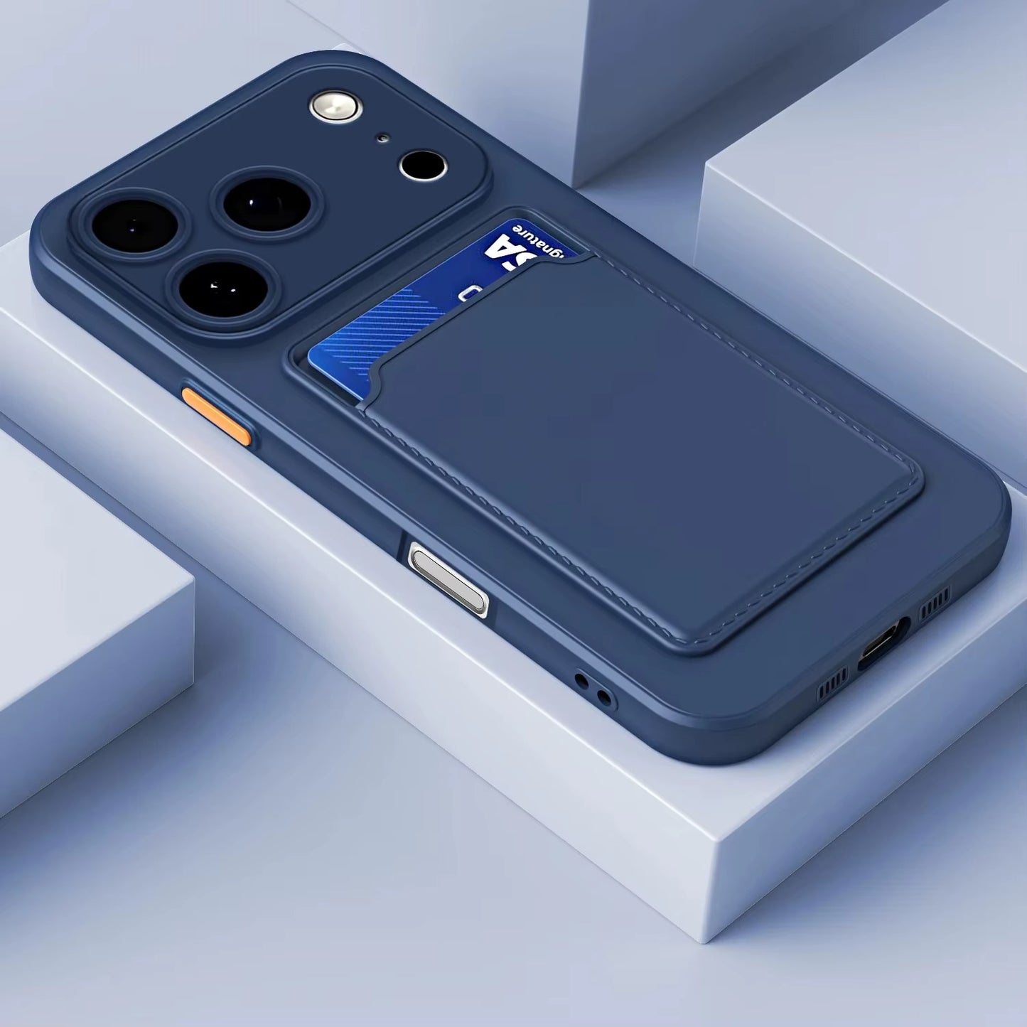 Imitation Silicone Card Slot Cases for iPhone 17 Pro Max Air 13 12 Mini Funda for iPhone 16 Pro Max 14 15 Plus Soft Phone Cover