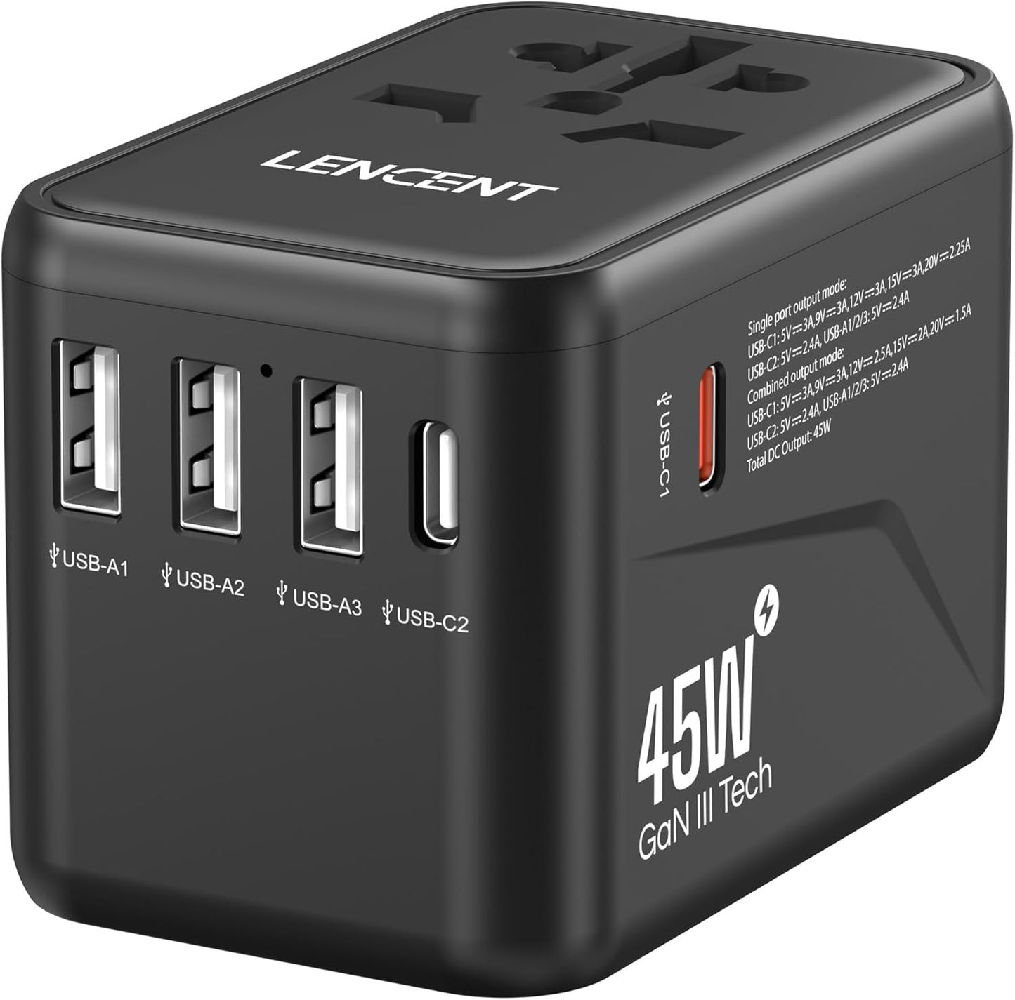 LENCENT Universal Travel Adapter