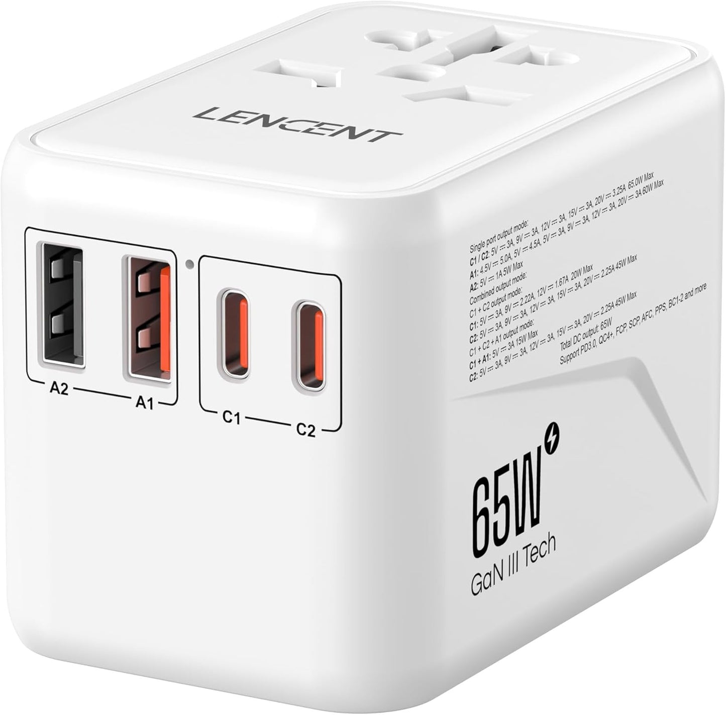 LENCENT Universal Travel Adapter
