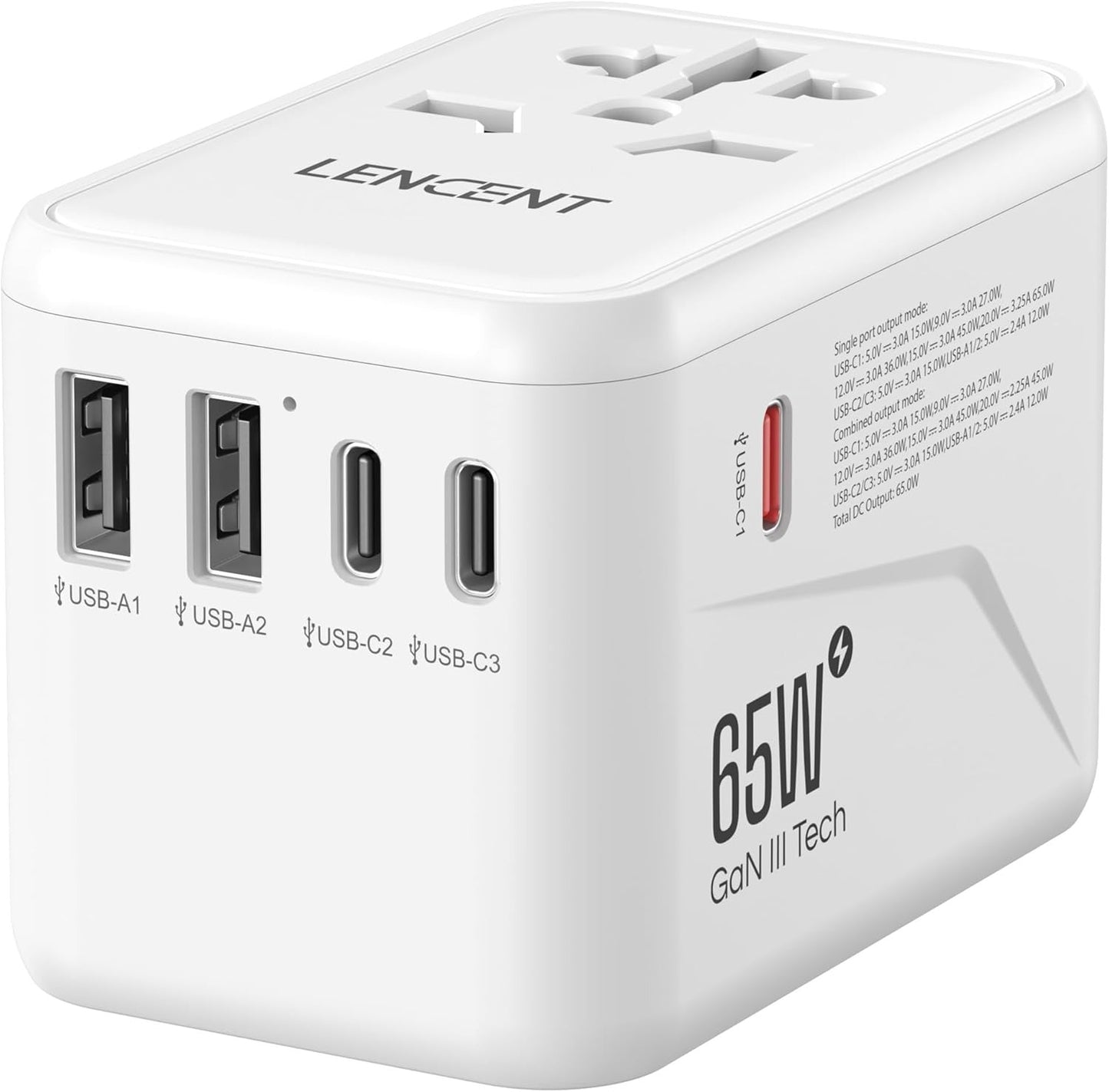 LENCENT Universal Travel Adapter