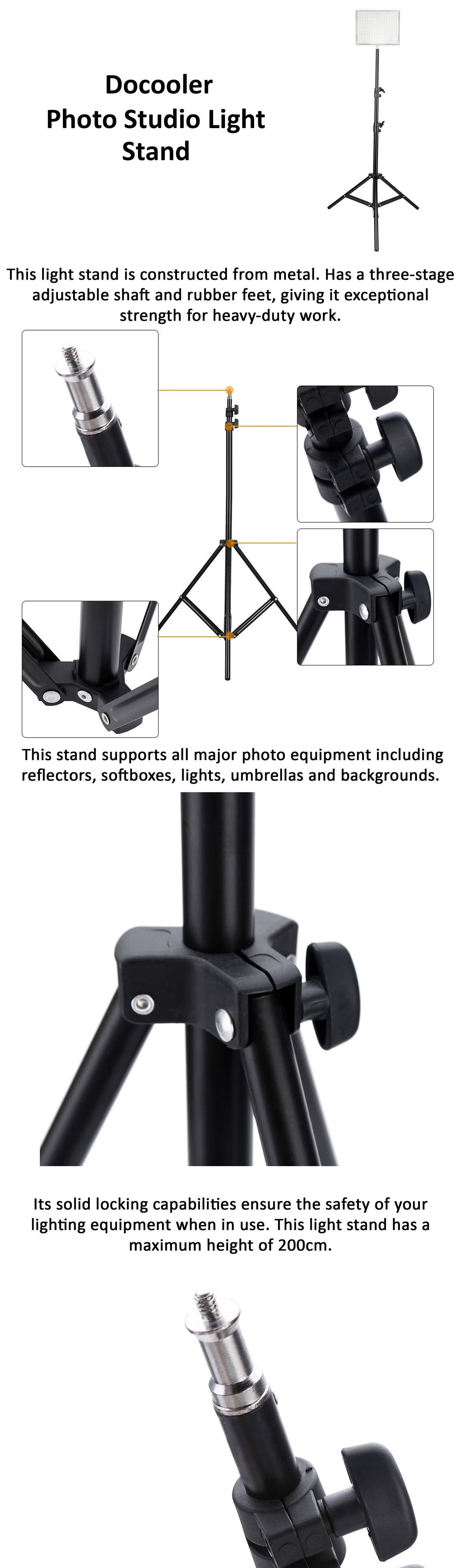 Photo Studio Light Stand Black