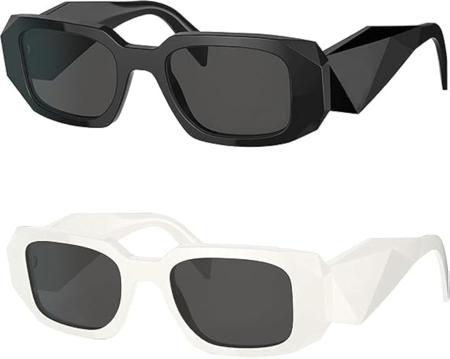 MAKINGTEC Trendy Rectangle Sunglasses for Women Men
