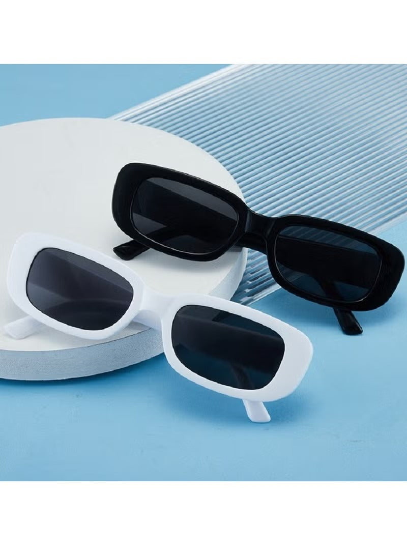 MAKINGTEC Trendy Rectangle Sunglasses for Women Men