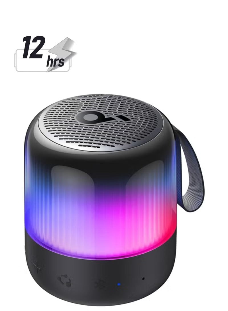 Soundcore Glow Mini Portable Speaker, Bluetooth Speaker with 360° Sound, Light Show, 12H Battery, Customizable EQ and Light