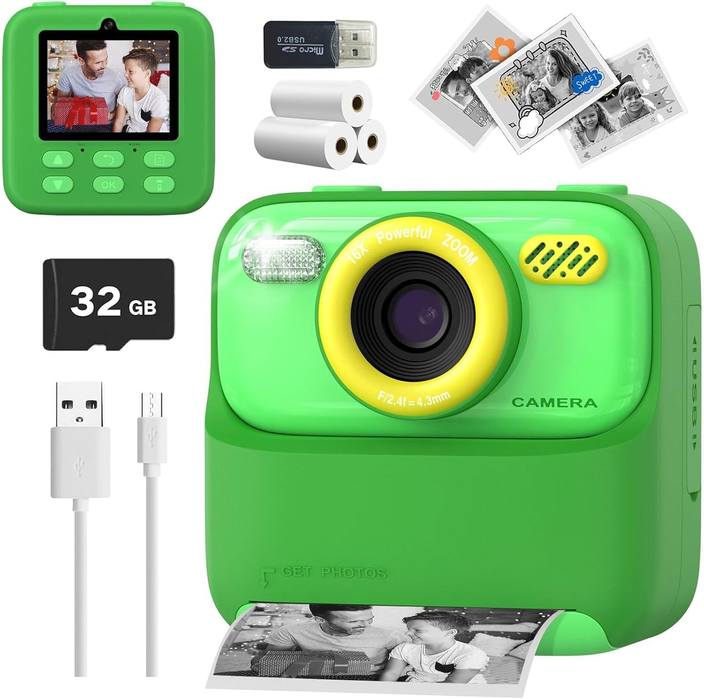 Mgaolo Kids Camera Instant Print Photo