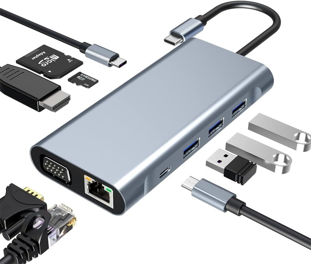 High Quality 11-in-1 USB C Hub Multiport Adapter