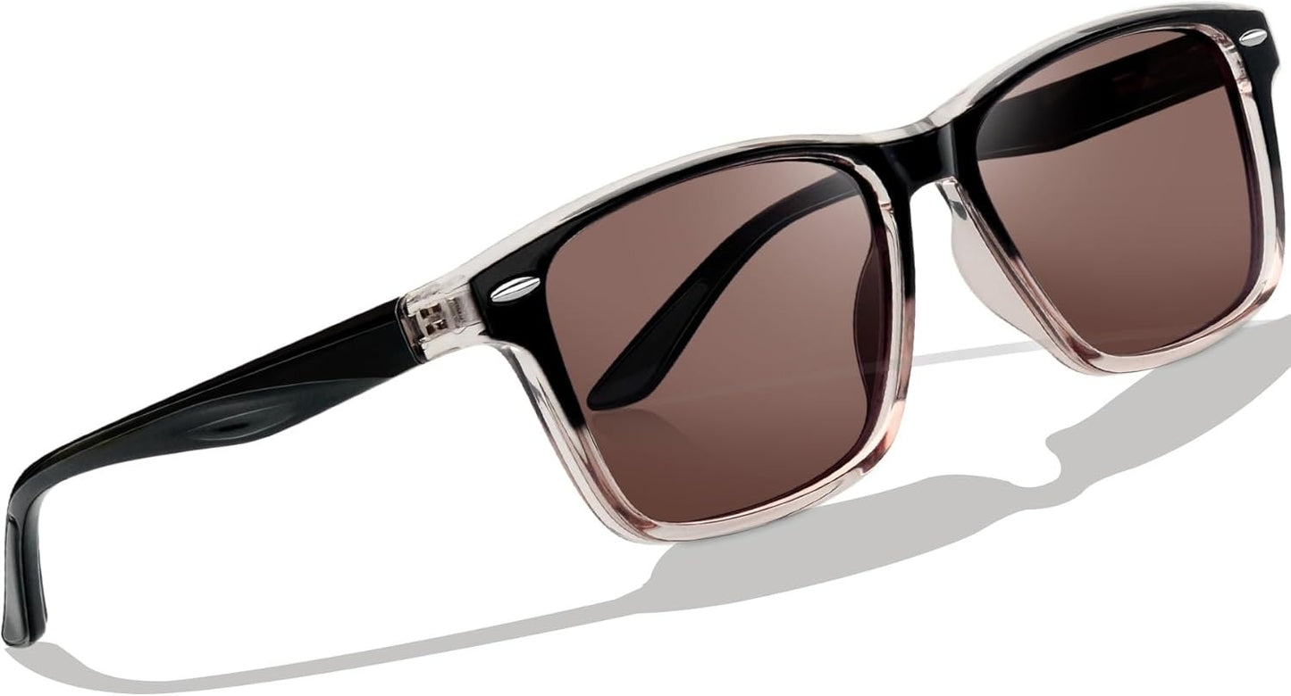 Polarized Sunglasses for Women UV400 Protection TR90 Lightweight Mens Square Sun Glasses for Driving Cycling Fishing