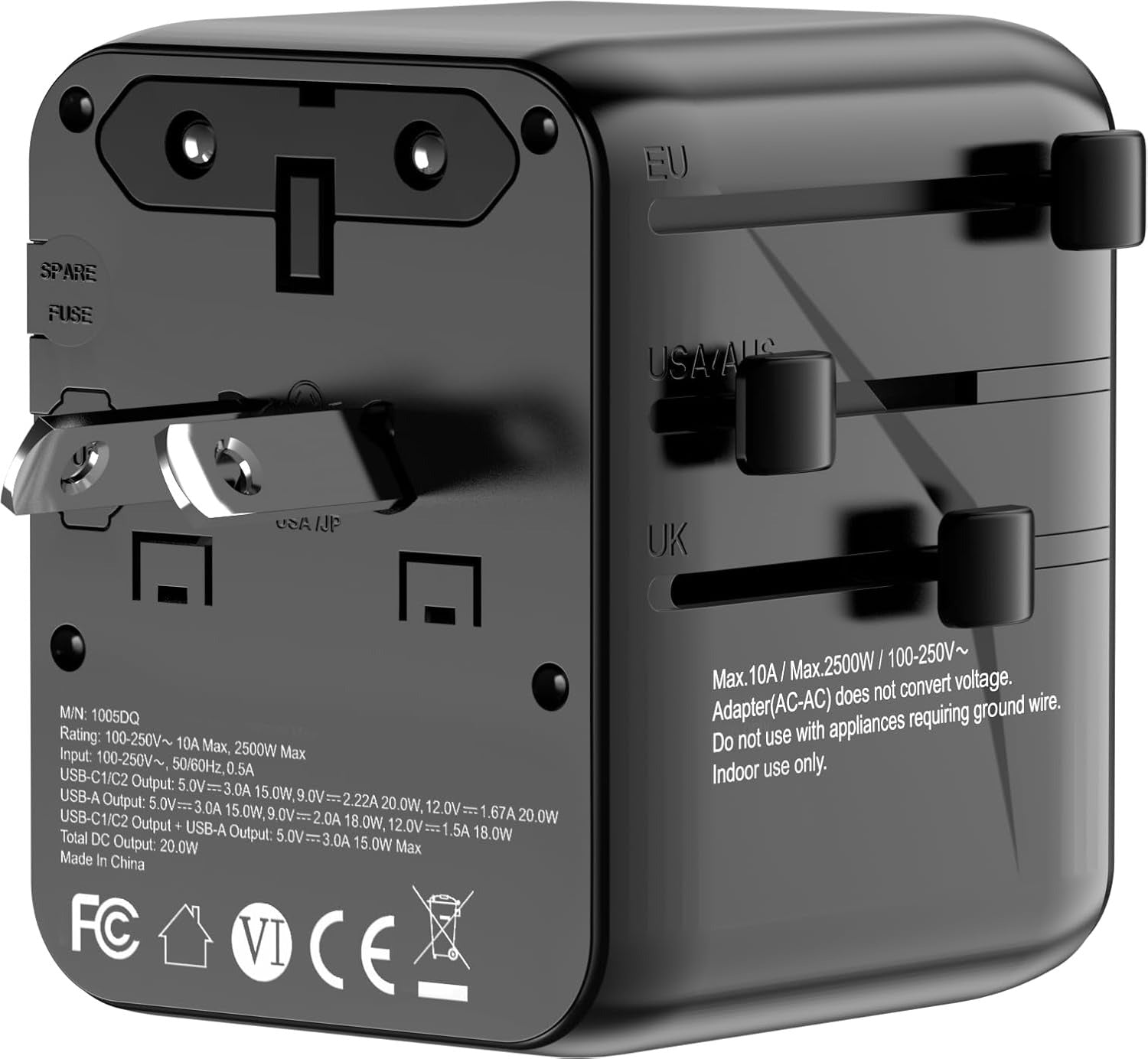 Porodo International Charger PD 20W, GaN Technology, Fast Charger
