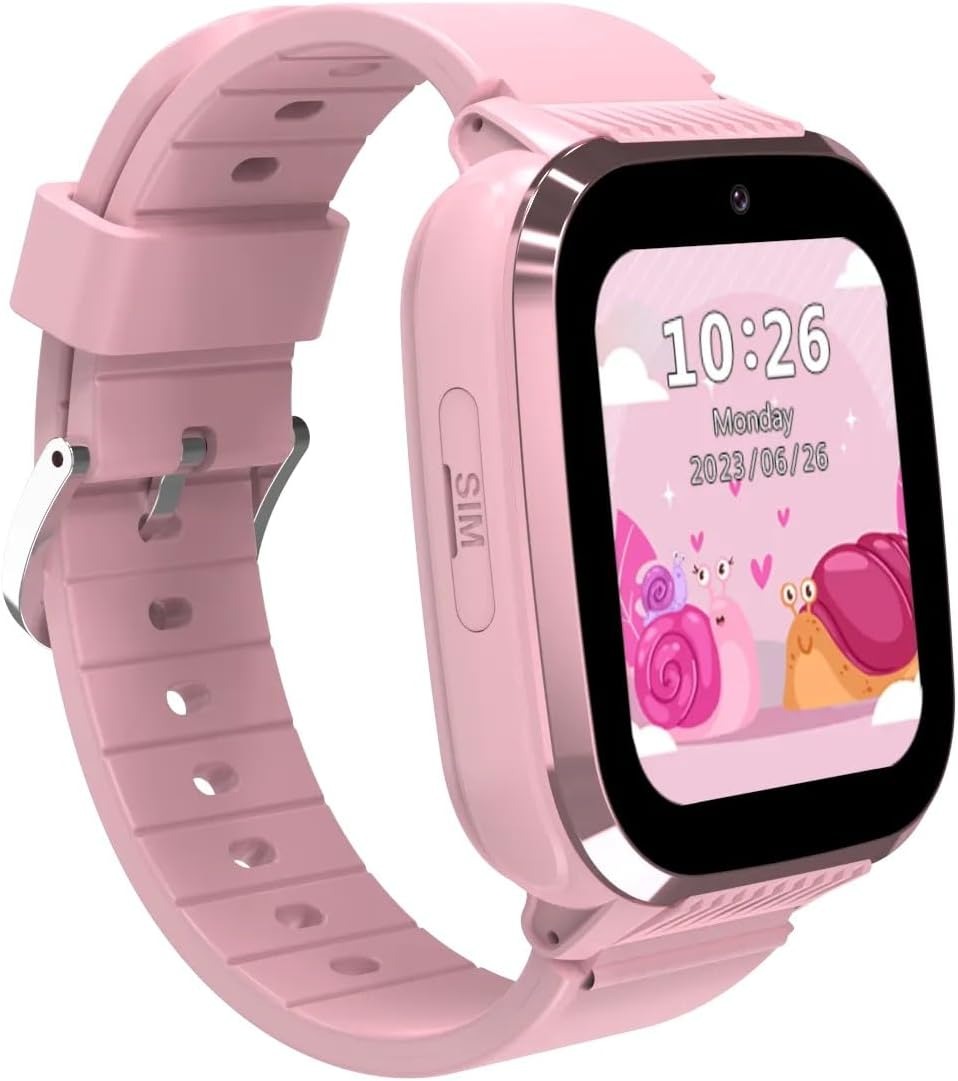Porodo 4G Kids GPS 1.85 inch Smart Watch Junicare - Pink