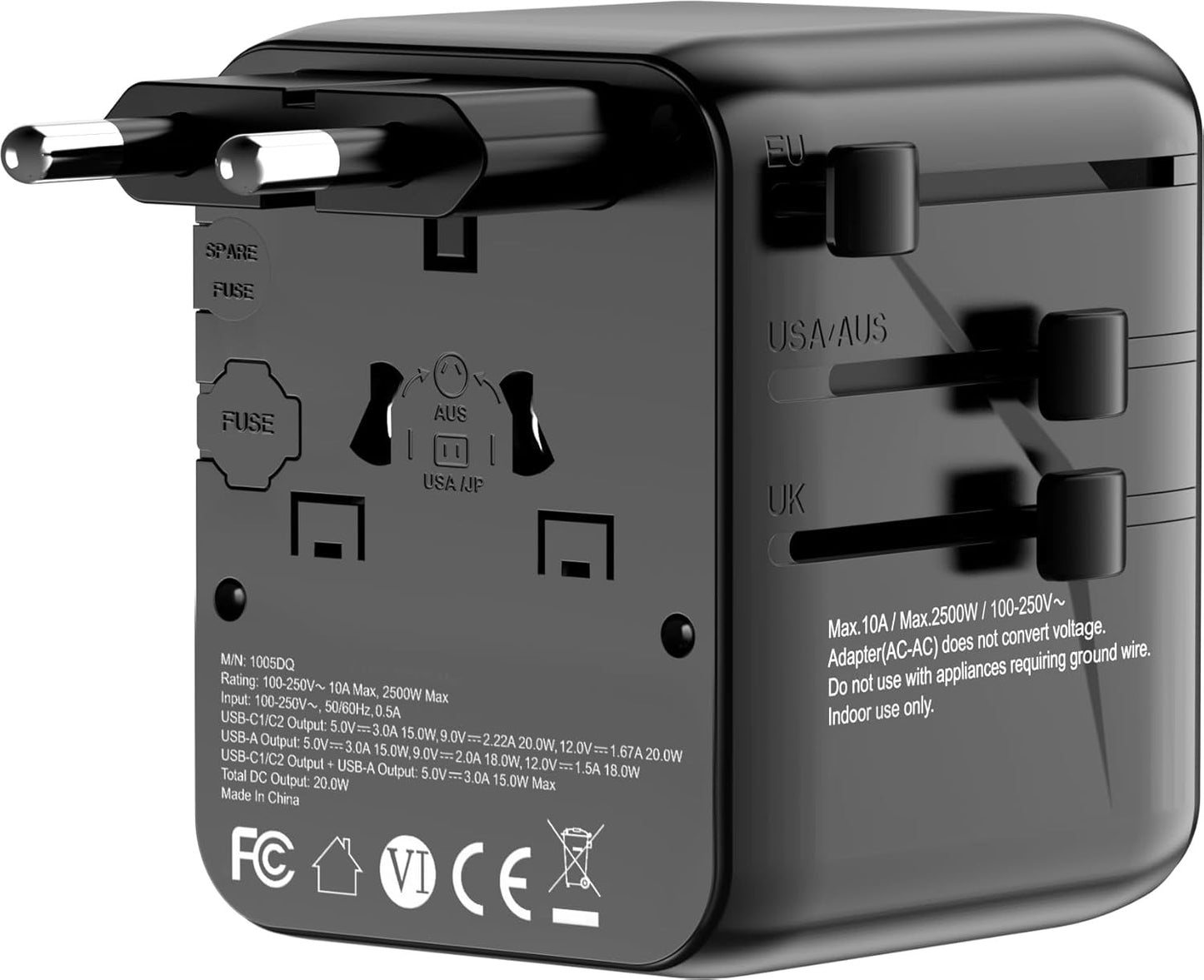 Porodo International Charger PD 20W, GaN Technology, Fast Charger