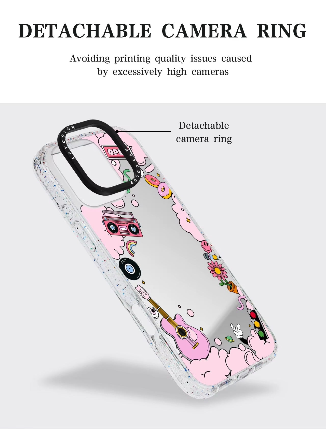 Silver Mirror Makeup Mobile Phone Case for iPhone 16 Pro