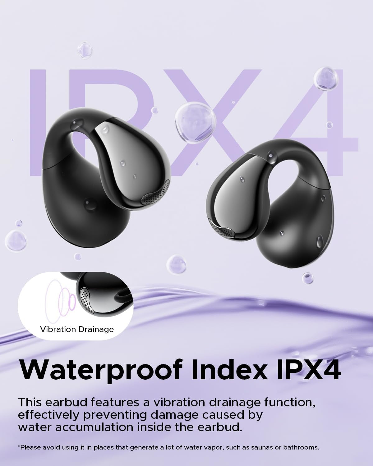 TRUEFREE B1 Wireless Earbuds, Clip-On Earphones, Open-Ear Headphones with Bluetooth