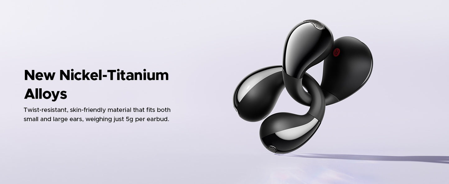 TRUEFREE B1 Wireless Earbuds, Clip-On Earphones, Open-Ear Headphones with Bluetooth
