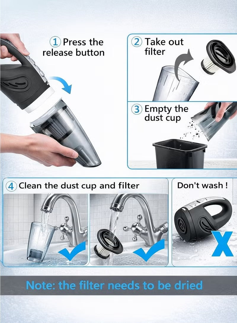 Handheld Vacuum Cordless High Power 120W 3200pa Vacuum Dust Busters